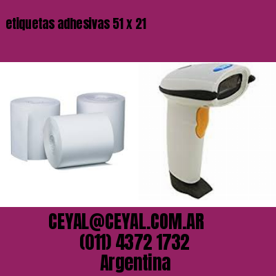 etiquetas adhesivas 51 x 21