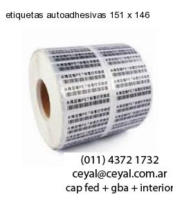 etiquetas autoadhesivas 151 x 146