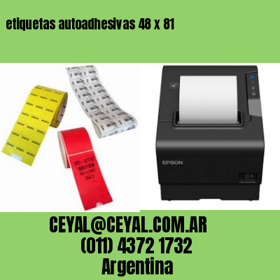 etiquetas autoadhesivas 48 x 81