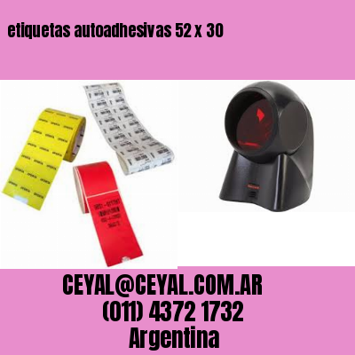 etiquetas autoadhesivas 52 x 30