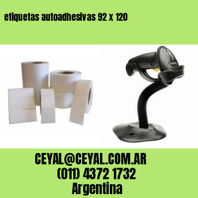 etiquetas autoadhesivas 92 x 120