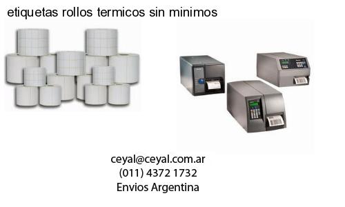 etiquetas rollos termicos sin minimos