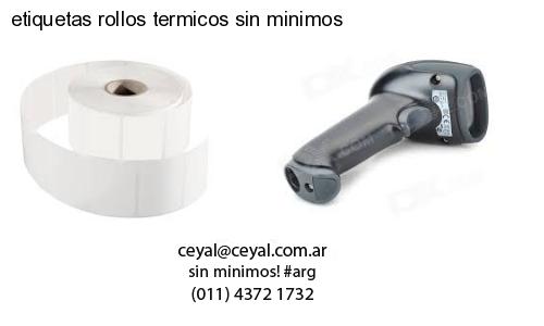 etiquetas rollos termicos sin minimos