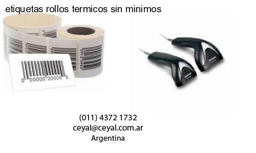 etiquetas rollos termicos sin minimos