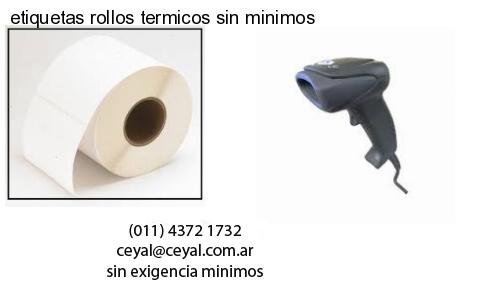 etiquetas rollos termicos sin minimos