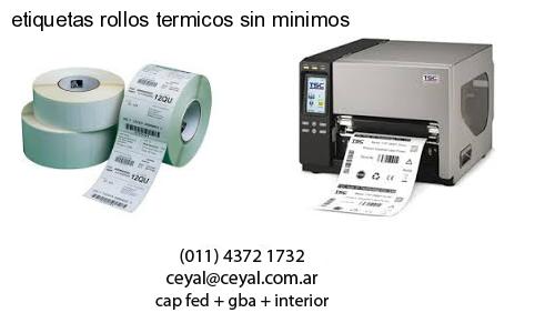 etiquetas rollos termicos sin minimos