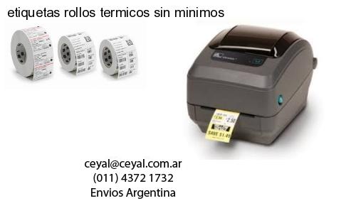 etiquetas rollos termicos sin minimos