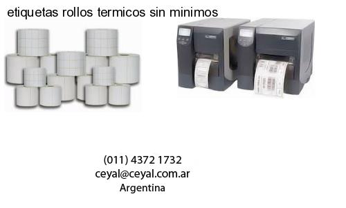 etiquetas rollos termicos sin minimos