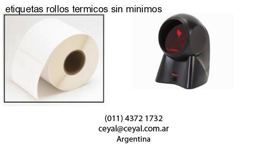 etiquetas rollos termicos sin minimos