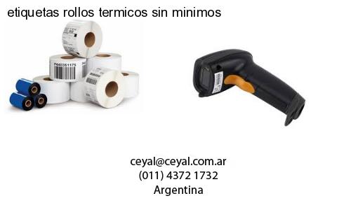 etiquetas rollos termicos sin minimos