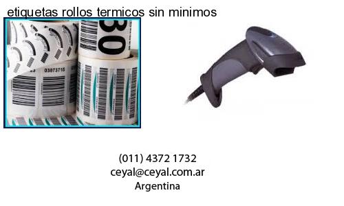 etiquetas rollos termicos sin minimos