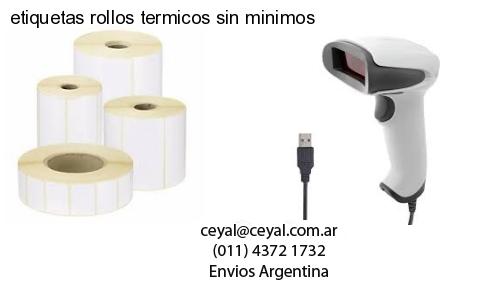 etiquetas rollos termicos sin minimos