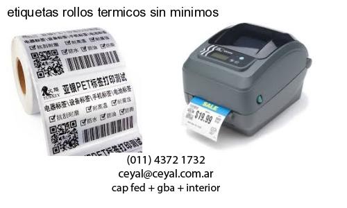 etiquetas rollos termicos sin minimos