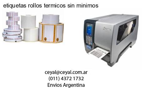 etiquetas rollos termicos sin minimos