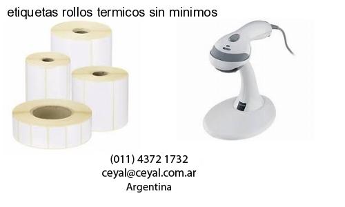 etiquetas rollos termicos sin minimos