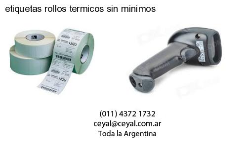 etiquetas rollos termicos sin minimos