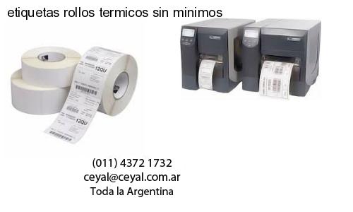 etiquetas rollos termicos sin minimos