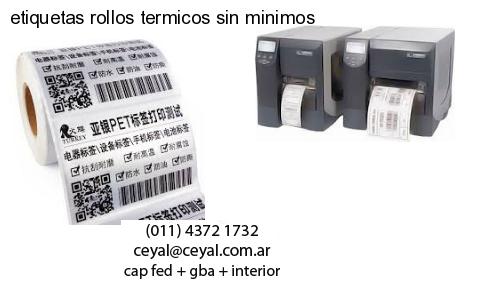 etiquetas rollos termicos sin minimos