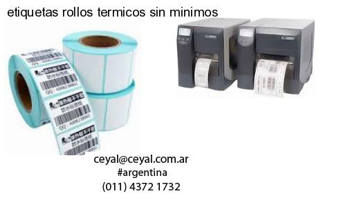 etiquetas rollos termicos sin minimos