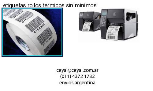 etiquetas rollos termicos sin minimos