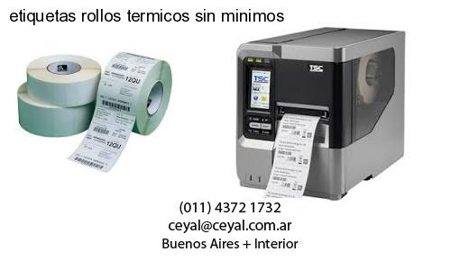 etiquetas rollos termicos sin minimos
