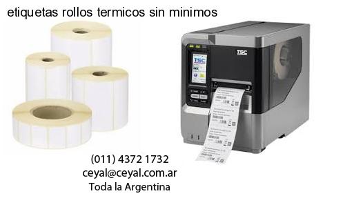 etiquetas rollos termicos sin minimos