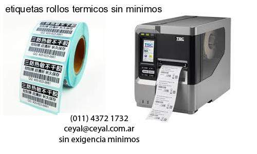 etiquetas rollos termicos sin minimos