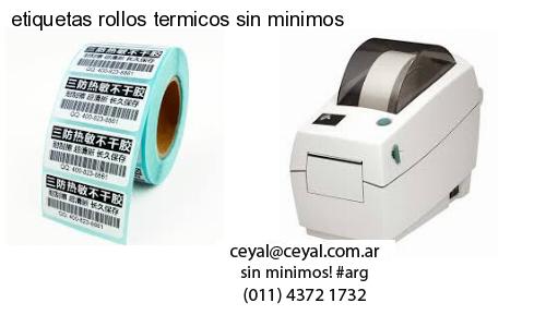 etiquetas rollos termicos sin minimos