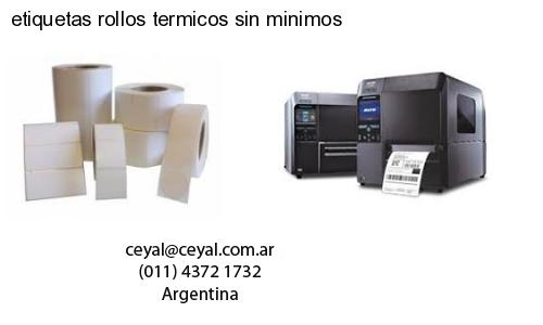 etiquetas rollos termicos sin minimos