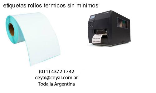 etiquetas rollos termicos sin minimos