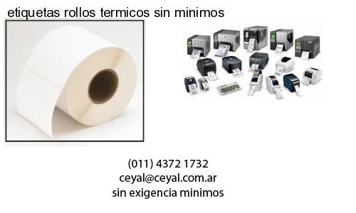 etiquetas rollos termicos sin minimos