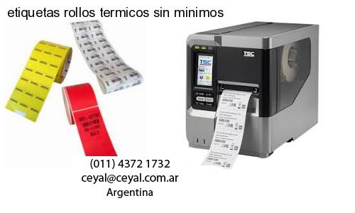 etiquetas rollos termicos sin minimos