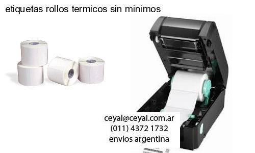 etiquetas rollos termicos sin minimos