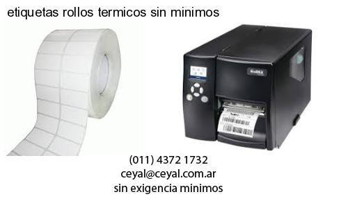 etiquetas rollos termicos sin minimos