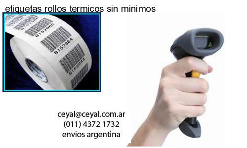 etiquetas rollos termicos sin minimos