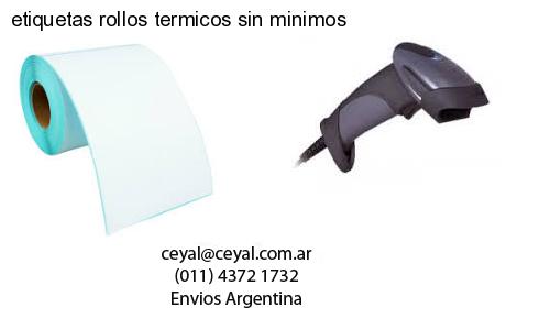 etiquetas rollos termicos sin minimos