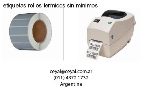 etiquetas rollos termicos sin minimos