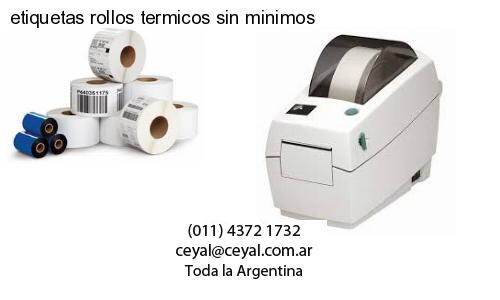 etiquetas rollos termicos sin minimos