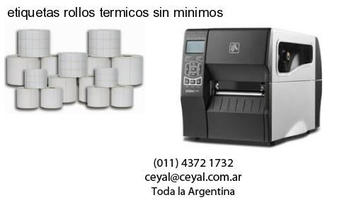 etiquetas rollos termicos sin minimos