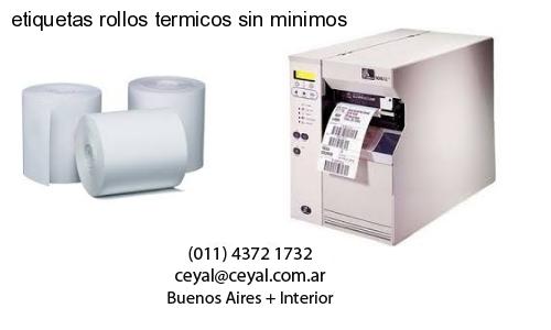 etiquetas rollos termicos sin minimos