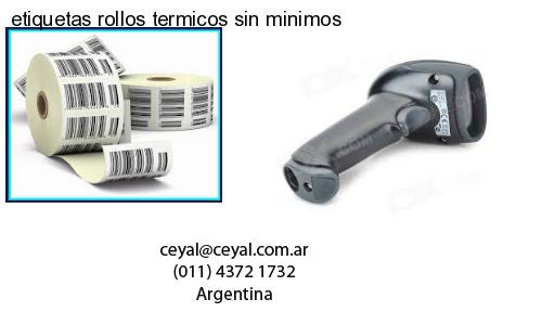 etiquetas rollos termicos sin minimos