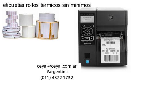 etiquetas rollos termicos sin minimos