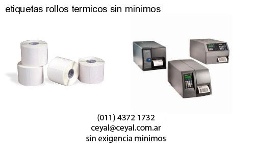 etiquetas rollos termicos sin minimos