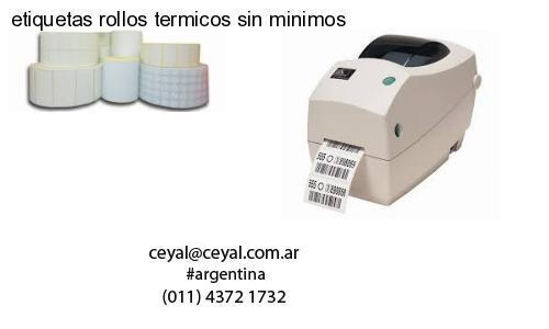etiquetas rollos termicos sin minimos