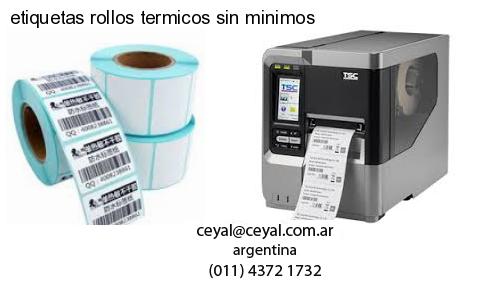 etiquetas rollos termicos sin minimos