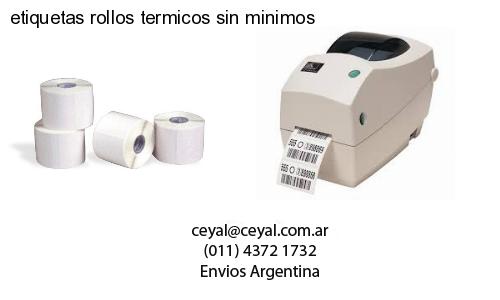 etiquetas rollos termicos sin minimos