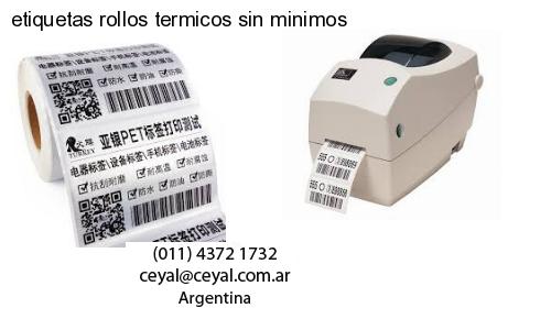 etiquetas rollos termicos sin minimos