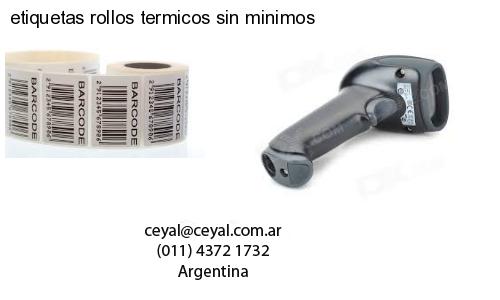etiquetas rollos termicos sin minimos