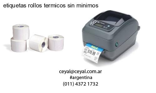 etiquetas rollos termicos sin minimos