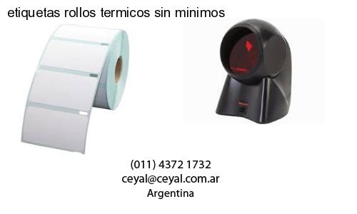 etiquetas rollos termicos sin minimos